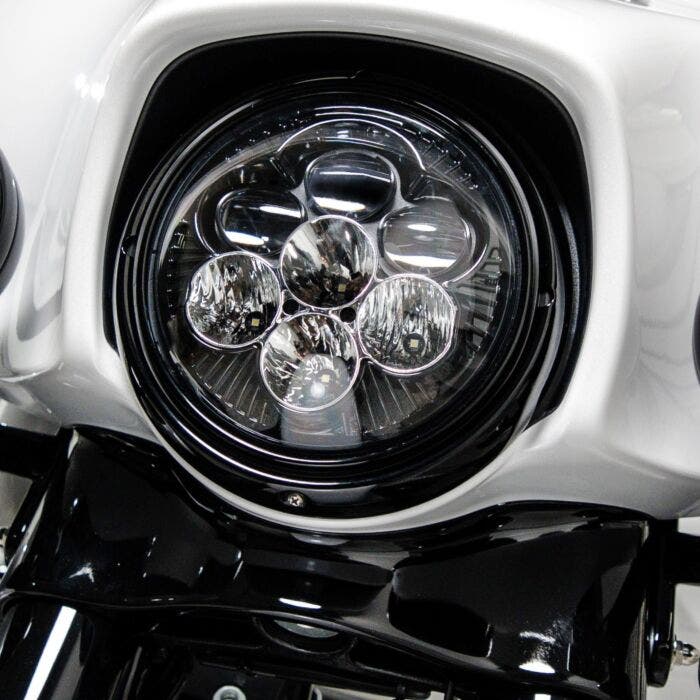 CD Shark Demon 7 LED Headlight with Backlight for 94-13 Harley Motorcycles