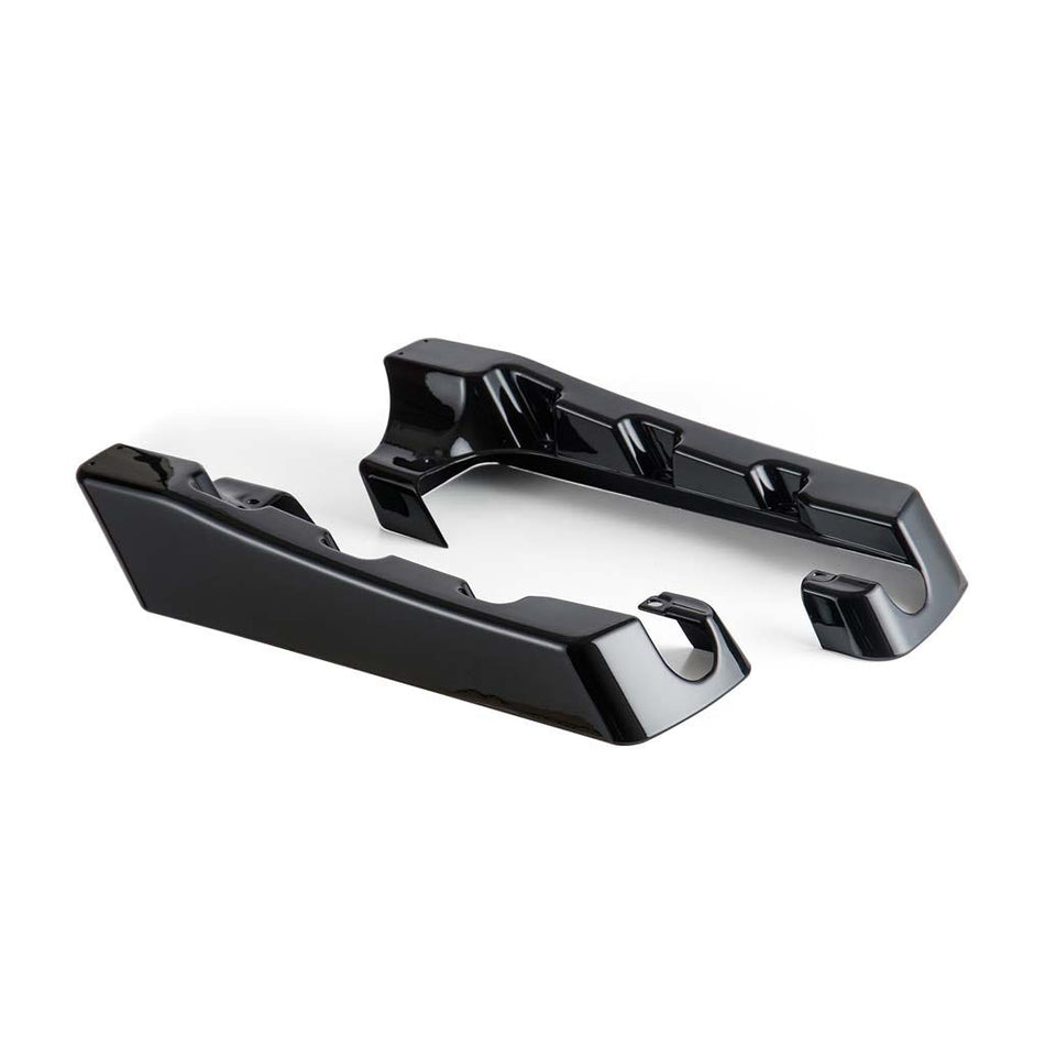 Hogworkz Harley 3" Saddlebag Extensions '93-'13 CVO Dual Exhaust Vivid Black