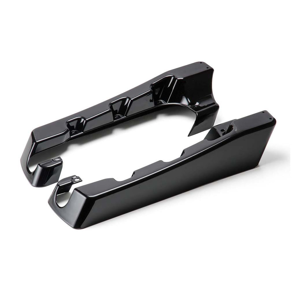 Hogworkz Harley 3" Saddlebag Extensions '93-'13 CVO Dual Exhaust Vivid Black