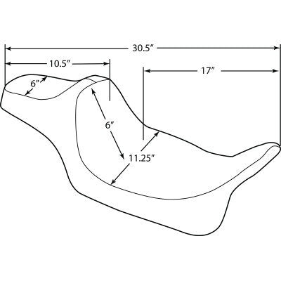 Drag Extended Reach Predator III 2-Up Seat Silver Diamond Harley FLH/T 08-Up