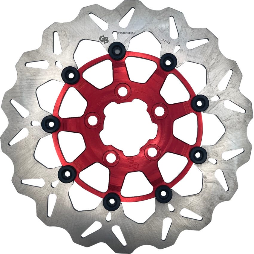 Galfer Wave 11.5" Full Floating Rear Brake Rotor W/Red Carrier 4 Harley 00-17