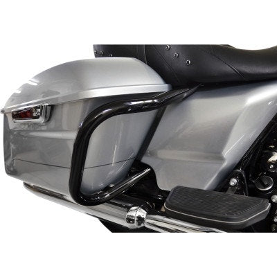 Drag Big Buffalo Black 1 1/4" Saddlebag Bars Guard Harley FLH/T Touring 14-20
