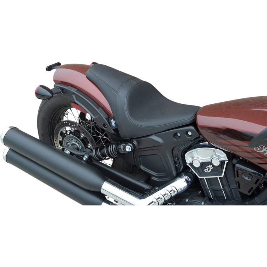 Drag Specialties Black Smooth 3/4 Solo Seat for Indian 18-23 Scout Bobber