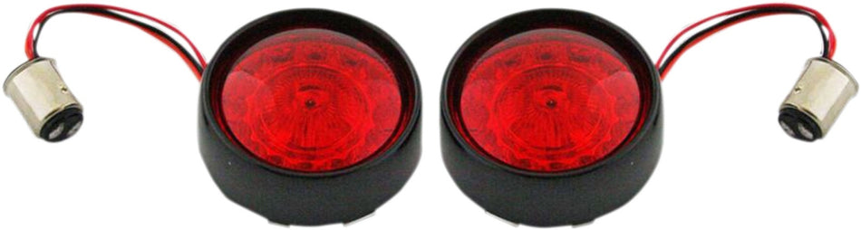 Custom Dynamics ProBeam Bullet Black Bezel Red Lens Rear Turn Signal 1157 Insert