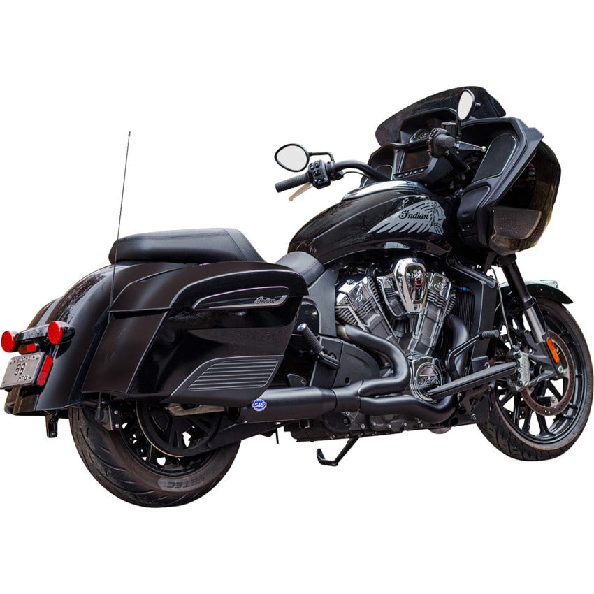 S&S Qualifier 2-Into-1 Black 50-State Exhaust System 4 Harley 19-23 Challenger