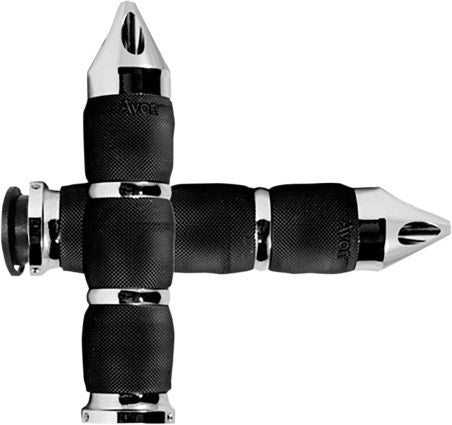 Avon IN-TO-AIR-90C-S Velvet Air Cushion Chrome Spike Hand Grips Indian 18-20