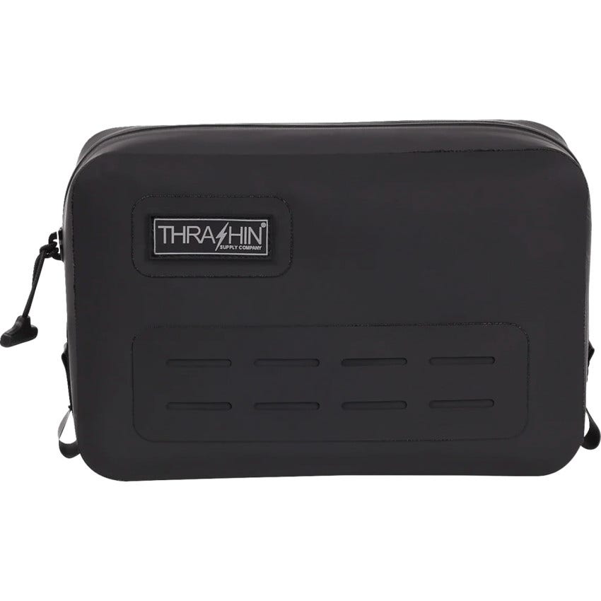 Thrashin Black Waterproof 3 Liter 9"x6"x3.5" Handlebar Bag 4 Harley THB-0021