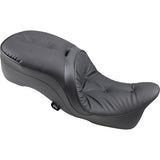 Drag Specialties Black Leather 2-Up Seat Harley 09-23 Touring