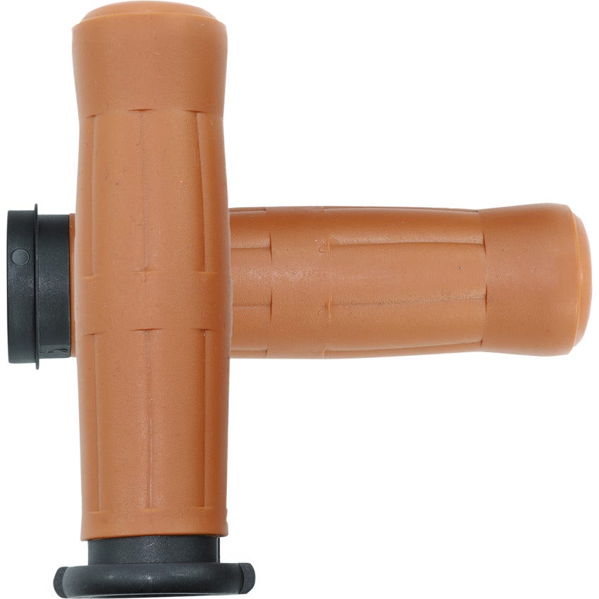 Avon Grips Tan Rubber Old School Look Grips for Harley Throttle By Wire