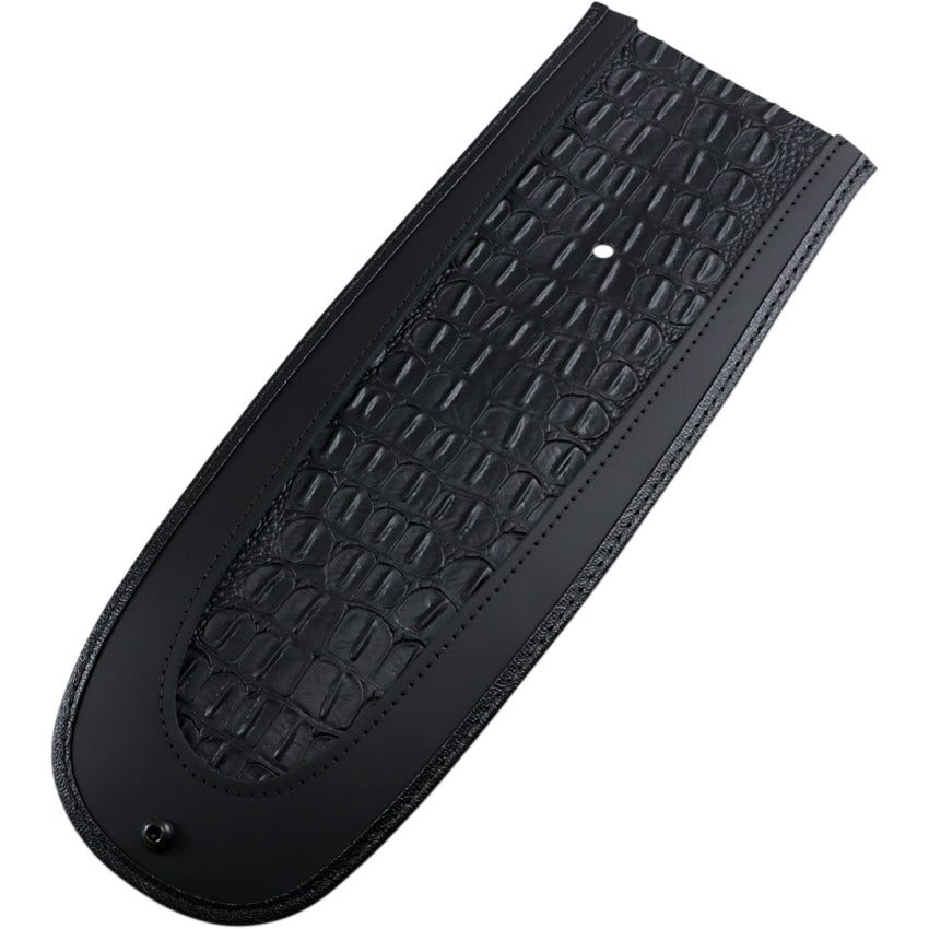Drag Fender Skin W/Embossed Faux Gator Leather Center for Harley 06-17 Dyna