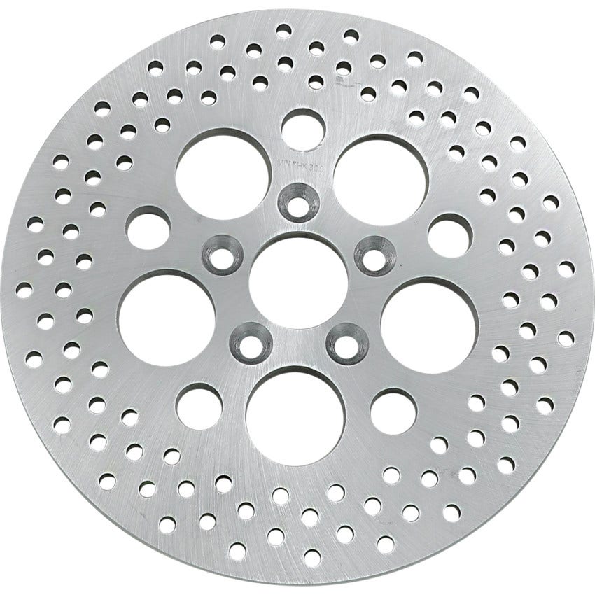 Drag Specialties Polished Stainless Steel 11.875" Drilled Brake Rotor Harley