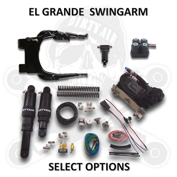 Dirtyworks Dirty Air "El Grande" Front & Rear Swingarm Fast-Up Kit Harley 09-19