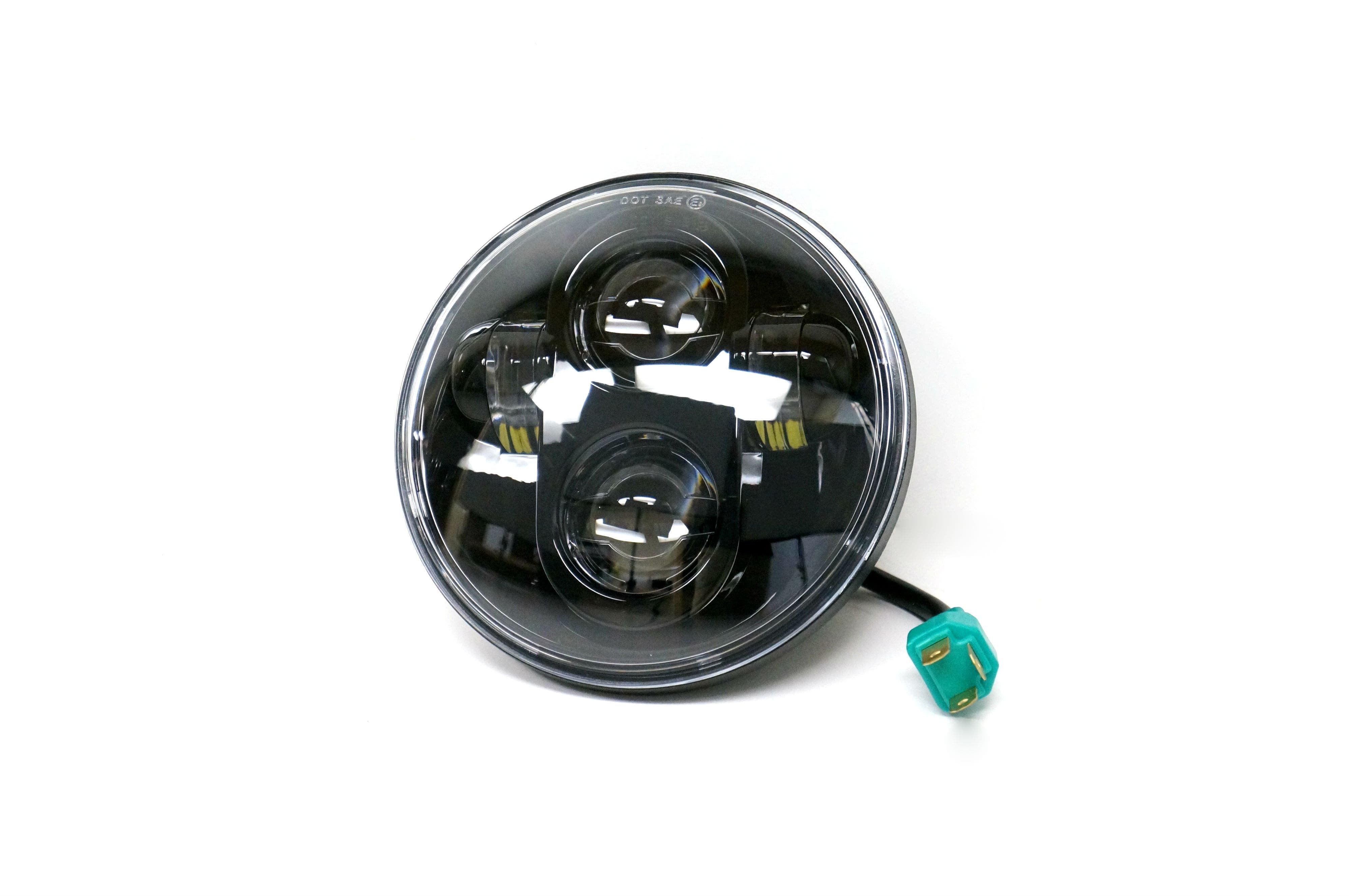 EPC 5.75" Ultra-Bright Projector Style Black LED Headlight Harley XL FXD FXST 