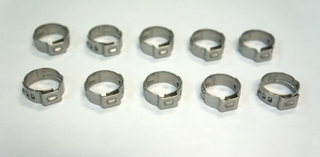 Oetiker Stepless One Ear Hose Clamp Harley - Size 5/8" 15.7mm 10 Pack