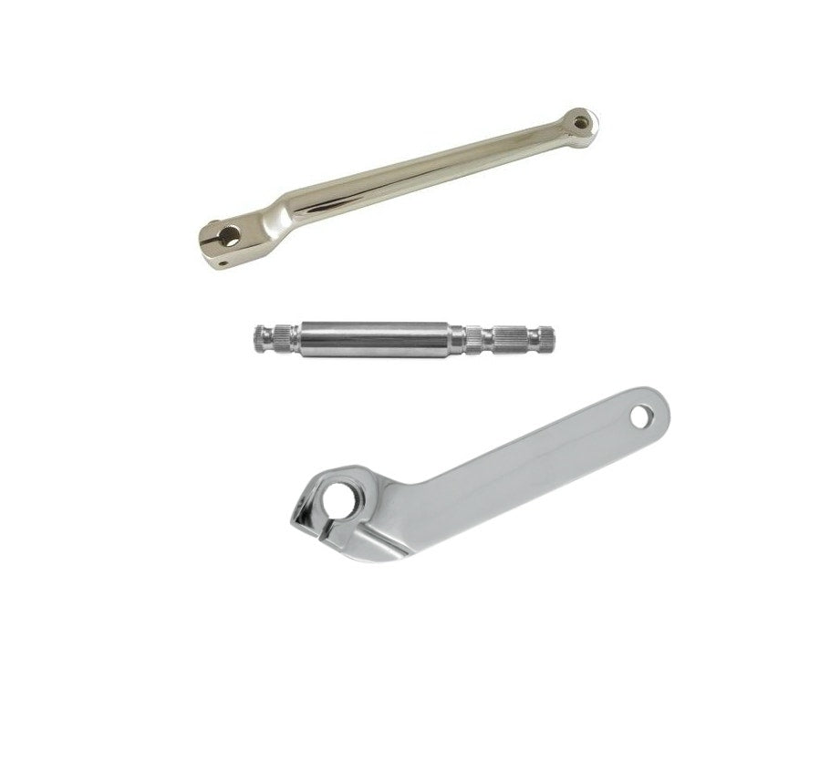 Extended Length 2-1/4" Chrome Shift Lever w/ Shaft & Inner 83-18 Harley FLH/T FLST