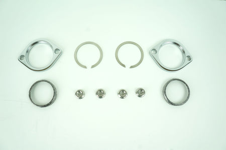 Chrome Exhaust Flange Gasket Serrated Nuts Installation Kit Harley EVO Twin Cam & XL