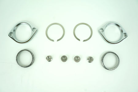 Chrome Exhaust Flange Gasket Serrated Nuts Installation Kit Harley EVO Twin Cam & XL