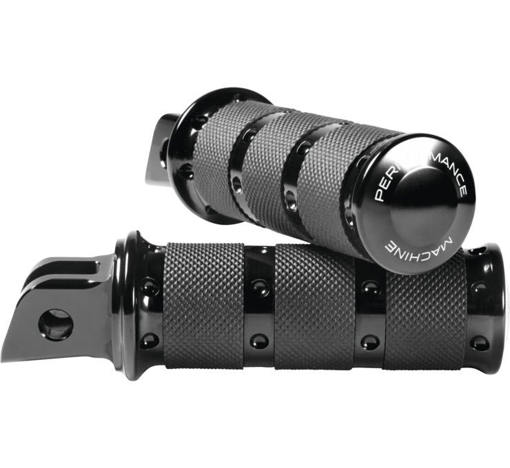 Performance Machine Black XLS Front Footpeg Harley Milwaukee-Eight Softail 18-Up