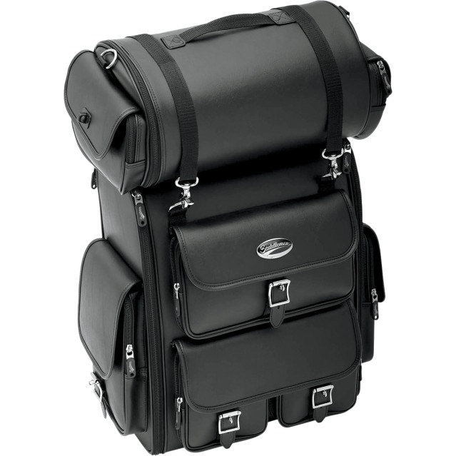 Saddlemen Drifter EX2200 Black Deluxe Universal Sissy Bar Bag Motorcycle Luggage