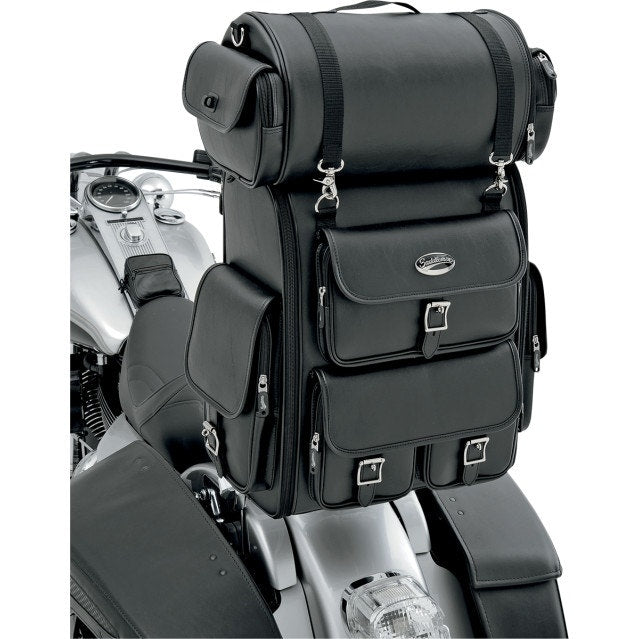 Saddlemen Drifter EX2200 Black Deluxe Universal Sissy Bar Bag Motorcycle Luggage