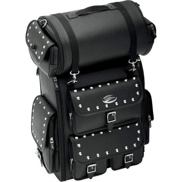 Saddlemen Desparado EX2200S Studded Black Deluxe Univ Sissy Bar Bag Motorcycle