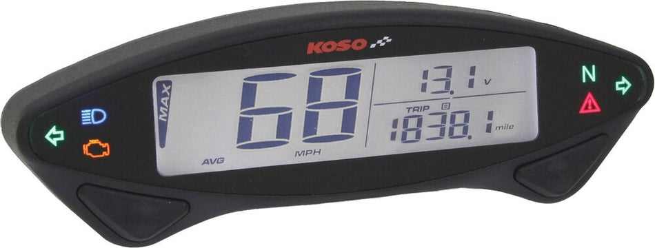 Koso Ex-02S Speedometer Street Version Odometer Tripmeter & More Universal 12v
