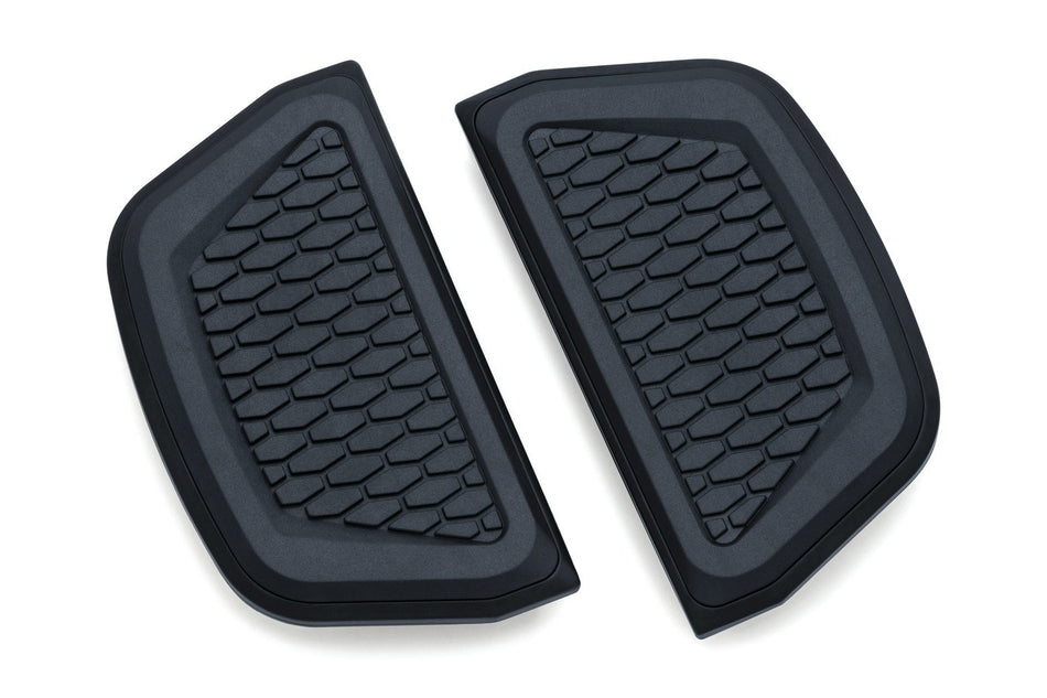 Kuryakyn 5903 Satin Black Hex Passenger Floor Board Inserts 86-19 Harley Touring