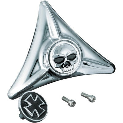 Kuryakyn 3158 Chrome License Plate Mounting Hole Cover Harley 3-Bolt