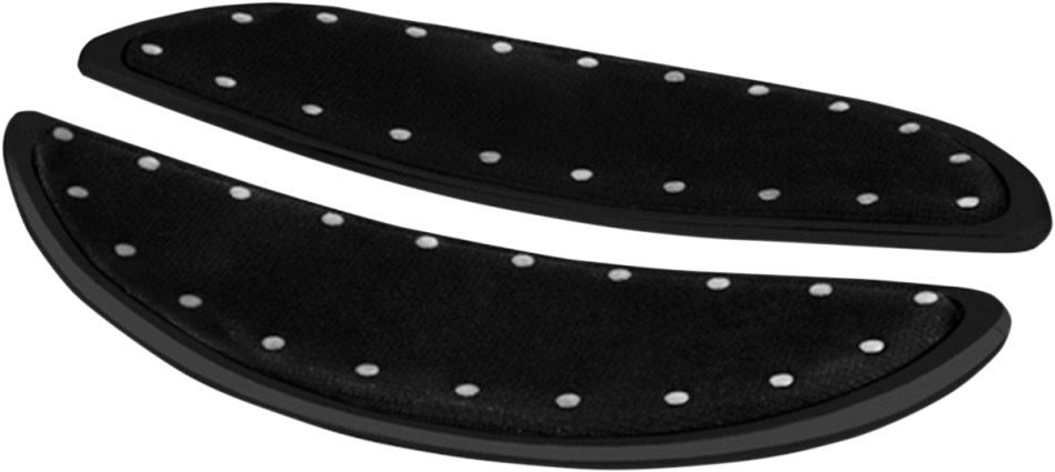 CycleSmiths Curved Black 14" Banana Driver Floorboards for Harley FLHT 80-17