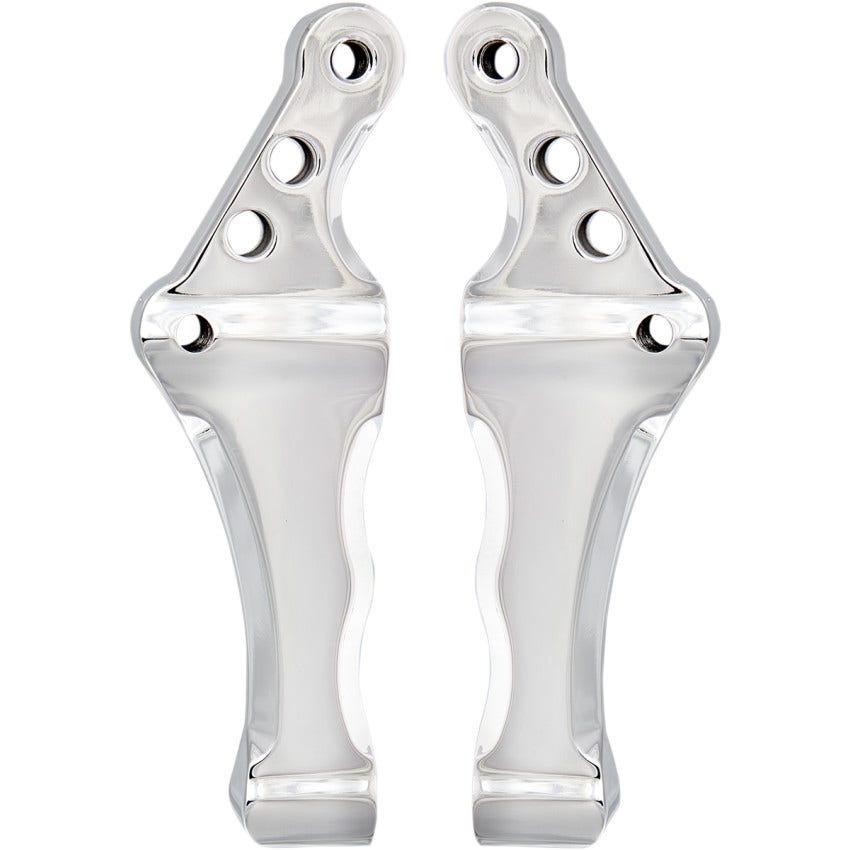 Speed Merchant Polished 13" Front Brake Caliper Mounts for 00-21 Harley Models