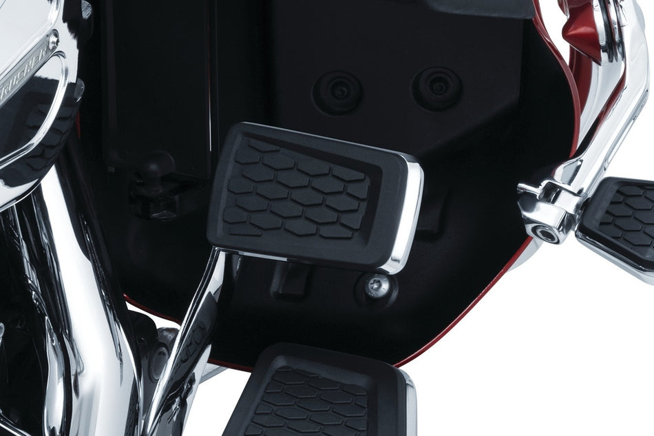 Kuryakyn 5914 Chrome Hex Brake Pedal Pad 80-19 Harley Touring Softail 12-16 FLD