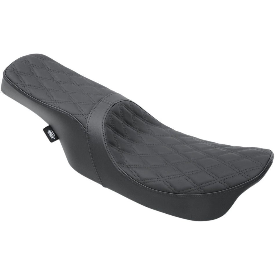 Drag Specialties Double Diamond Predator 2-Up Seat Saddle Harley FLH 97-07