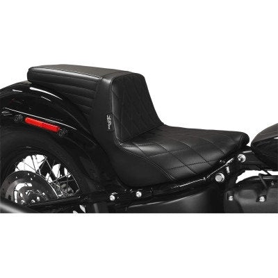 Le Pera LYF-590DM Black Kickflip 2-Up Seat Diamond Harley M8 FXFB 18-23