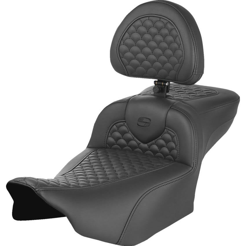 Saddlemen Dragon Scale Ext Reach RoadSofa Seat Harley 23-25 Touring