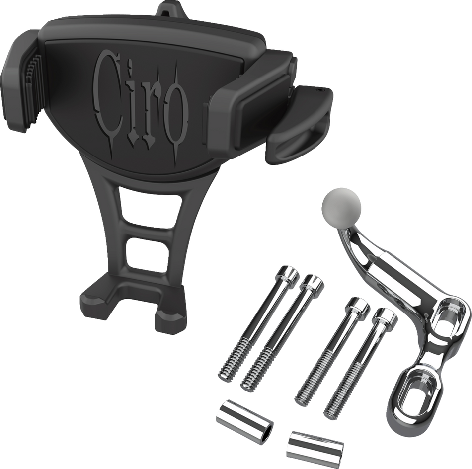 Ciro Constrictor Motorcycle Phone Holder W/ Mount for Harley & Metric