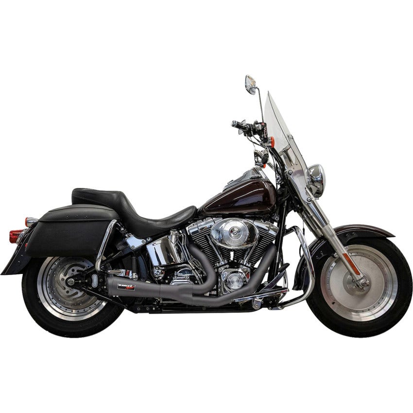 Bassani The Ripper Short Road Rage 2-Into-1 Exhaust Harley 86-17 Softail