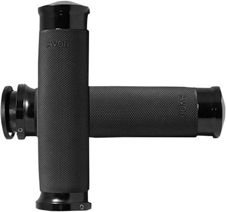 Avon IN-TO-CC-86-AN Anodized Black Custom Contour Billet Grips Indian 18-20