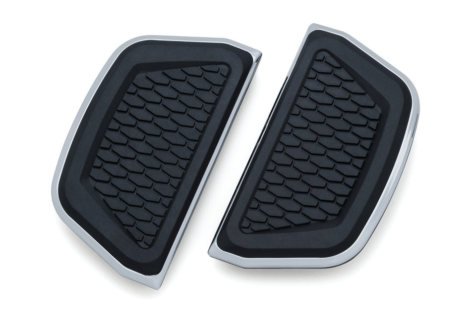 Kuryakyn 5902 Chrome Hex Passenger Floor Board Inserts 86-19 Harley Touring FL