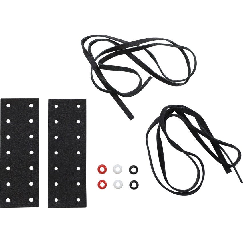 Drag Specialties Black Leather Standard Clutch/Brake Lever Covers for Harley