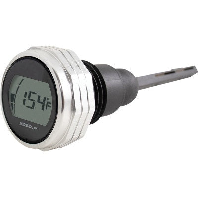 KOSO BA053111 Oil Dipstick Digital Gauge Silver Harley M8 Touring 17-Up