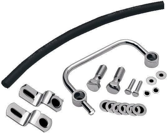 Drag 2110-0316 Chrome Crankcase Breather Bracket Kit 91-18 Harley XL Sportster