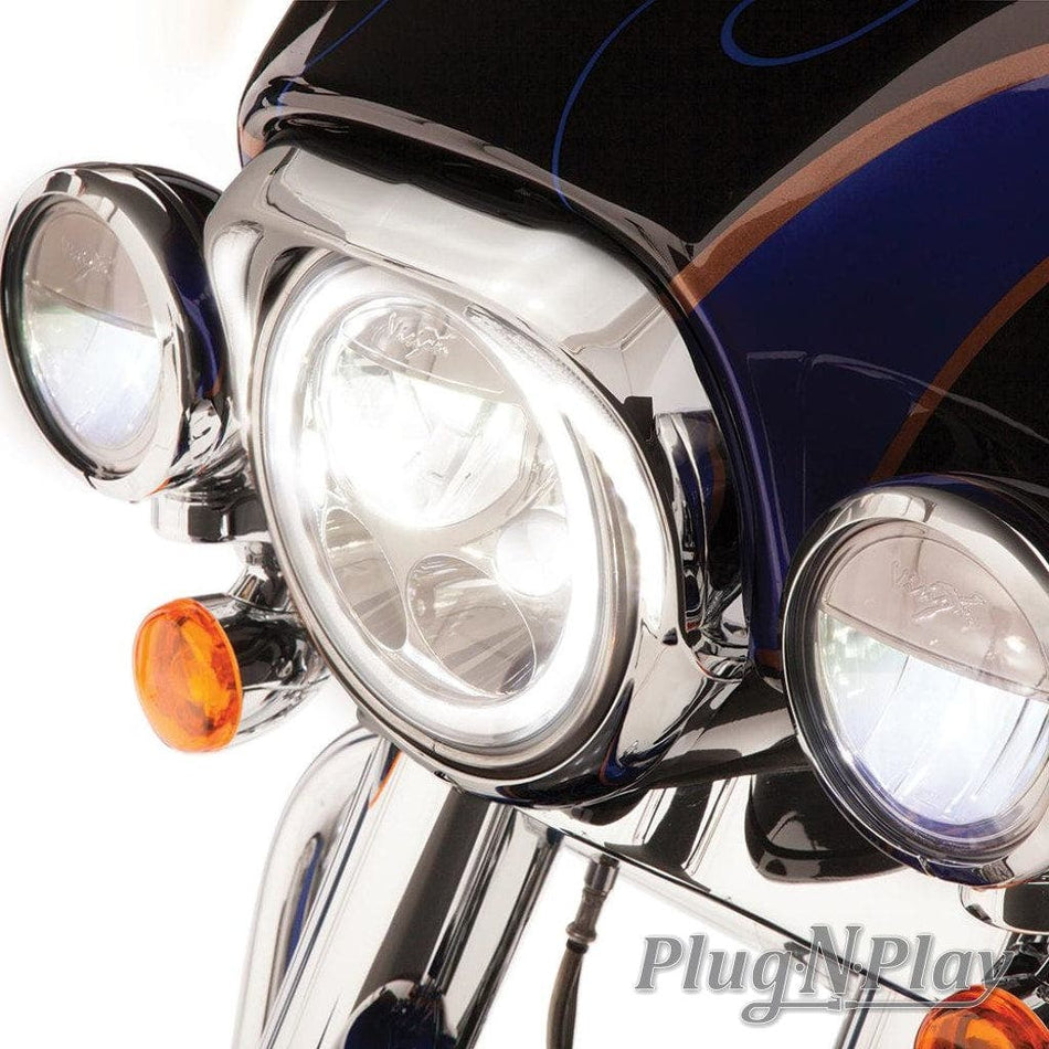 FANG® LED Headlight Bezel for 96-13 Harley Davidson Touring Models