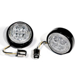 Ciro FANG® White Halo Front Signal Light Inserts With Bezel (Dual Circuit)