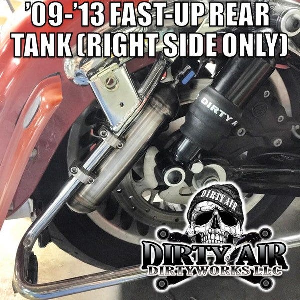 Dirty Air Fast-Up Rear "Bagger" Complete Air Ride Kit for Harley Touring FLH 00-16 | DA-FU04