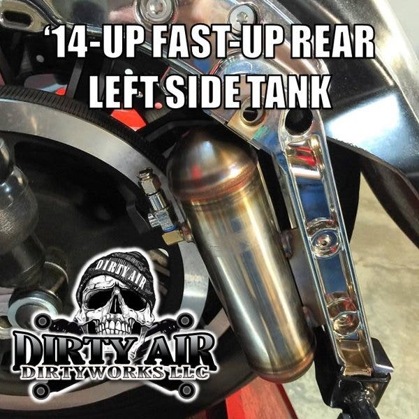 Dirty Air Fast-Up Rear "Bagger" Complete Air Ride Kit for Harley Touring FLH 00-16 | DA-FU04