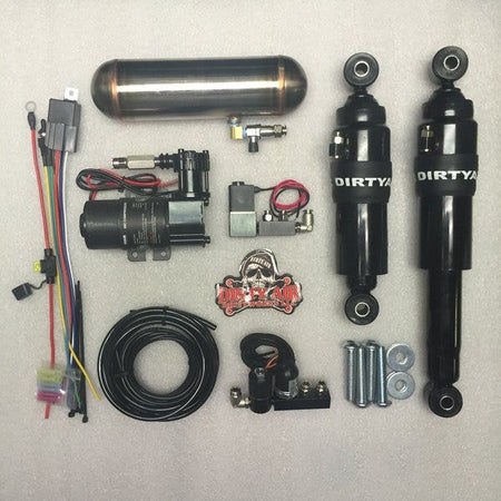 Dirty Air Fast-Up Rear "Bagger" Complete Air Ride Kit for Harley Touring FLH 00-16 | DA-FU04