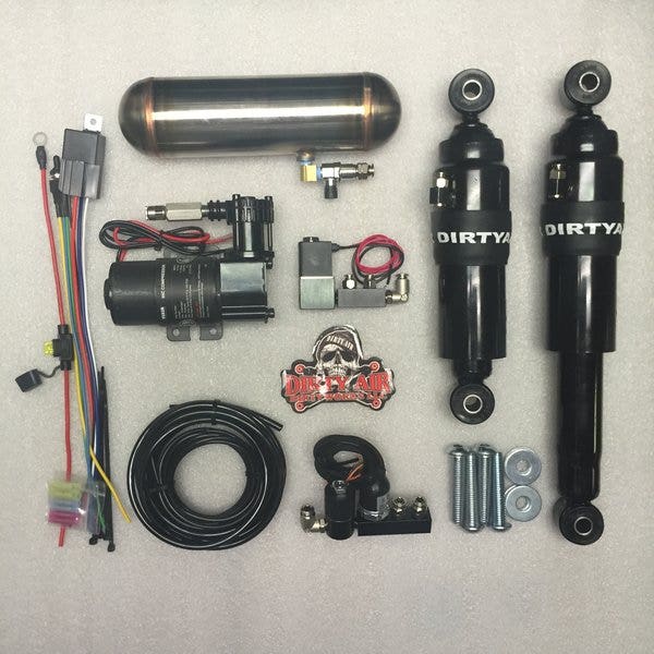 Dirty Air Fast-Up Rear "Bagger" Complete Air Ride Kit for Harley Touring FLH 00-16 | DA-FU04