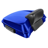 Hogworkz Chopped Tour Pack w/ Slim Backrest Black Hardware for Harley FLH '97-'24