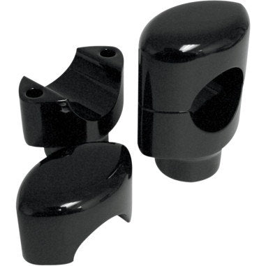 Drag 0602-0466 Black 1 1/2" Bar Big Buffalo 1.5" Risers Pair Metric Cruiser