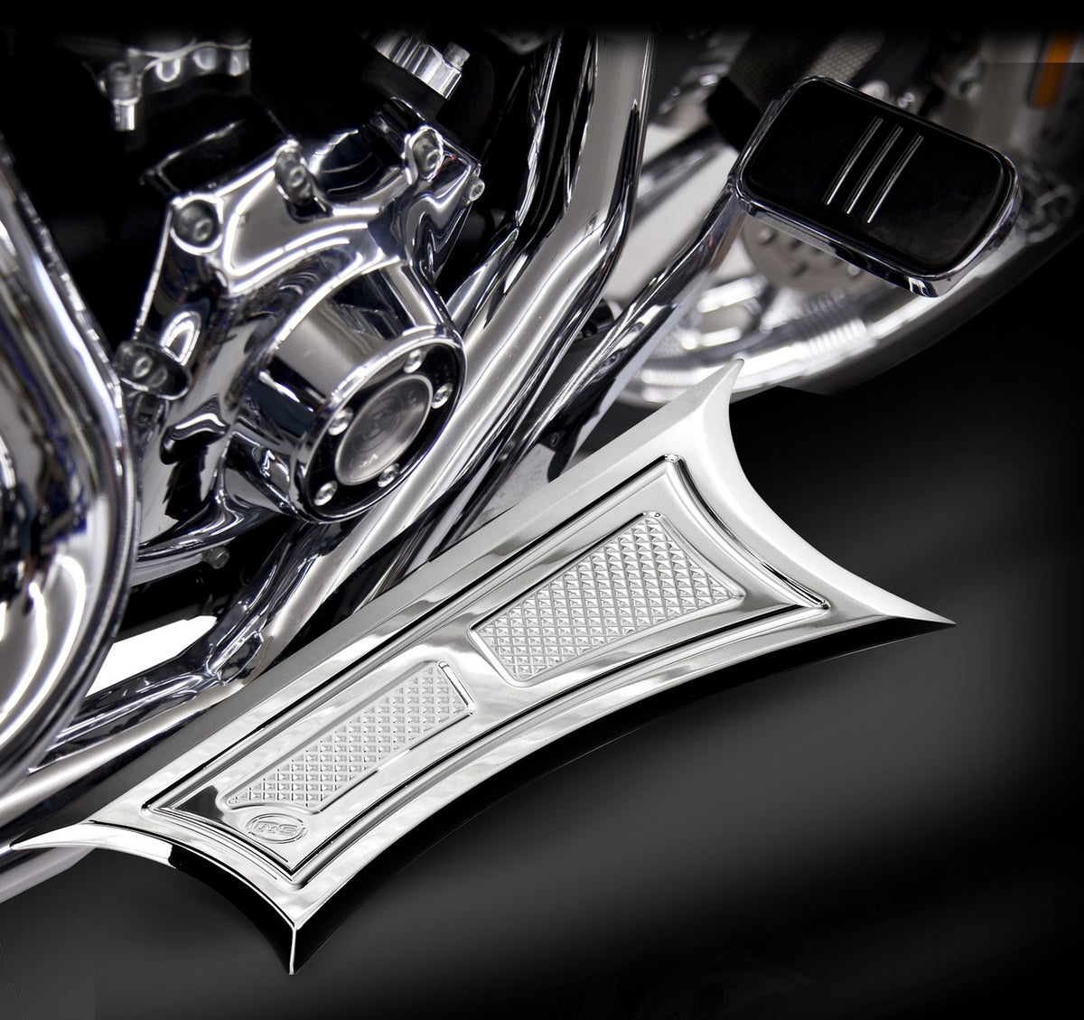 RC Components Chrome Velocity Series Driver Floorboards for Harley FLH/T & ST | RC-FLB-01C